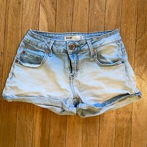 Super short denim shorts